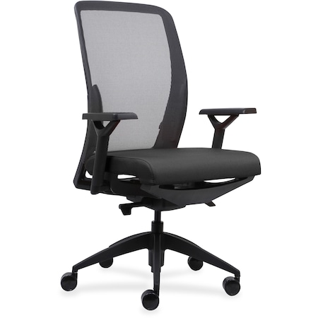 Lorell Executive Mesh Back/Fabric Seat Task Chair Fabric Black Seat 83104